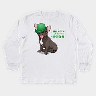 Kiss me I'm French-Irish Kids Long Sleeve T-Shirt